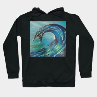 The Cresting of the Blue Dragon Wave Hoodie
